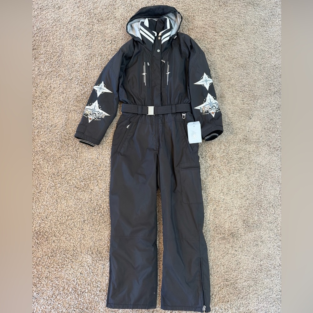 Rare Bogner Ski Suit Snowsuit Eskimo Goan Thylmann Embroidered Huskies Womens 12